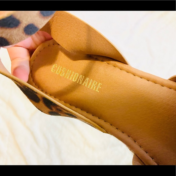 cushionaire sandals leopard